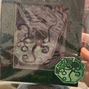 Disney's The Haunted Mansion Octopus Art Print - Purple & Green and matching Pin